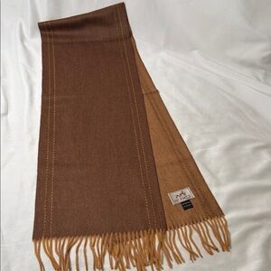 Hermes Two-Tone Brown Scarf